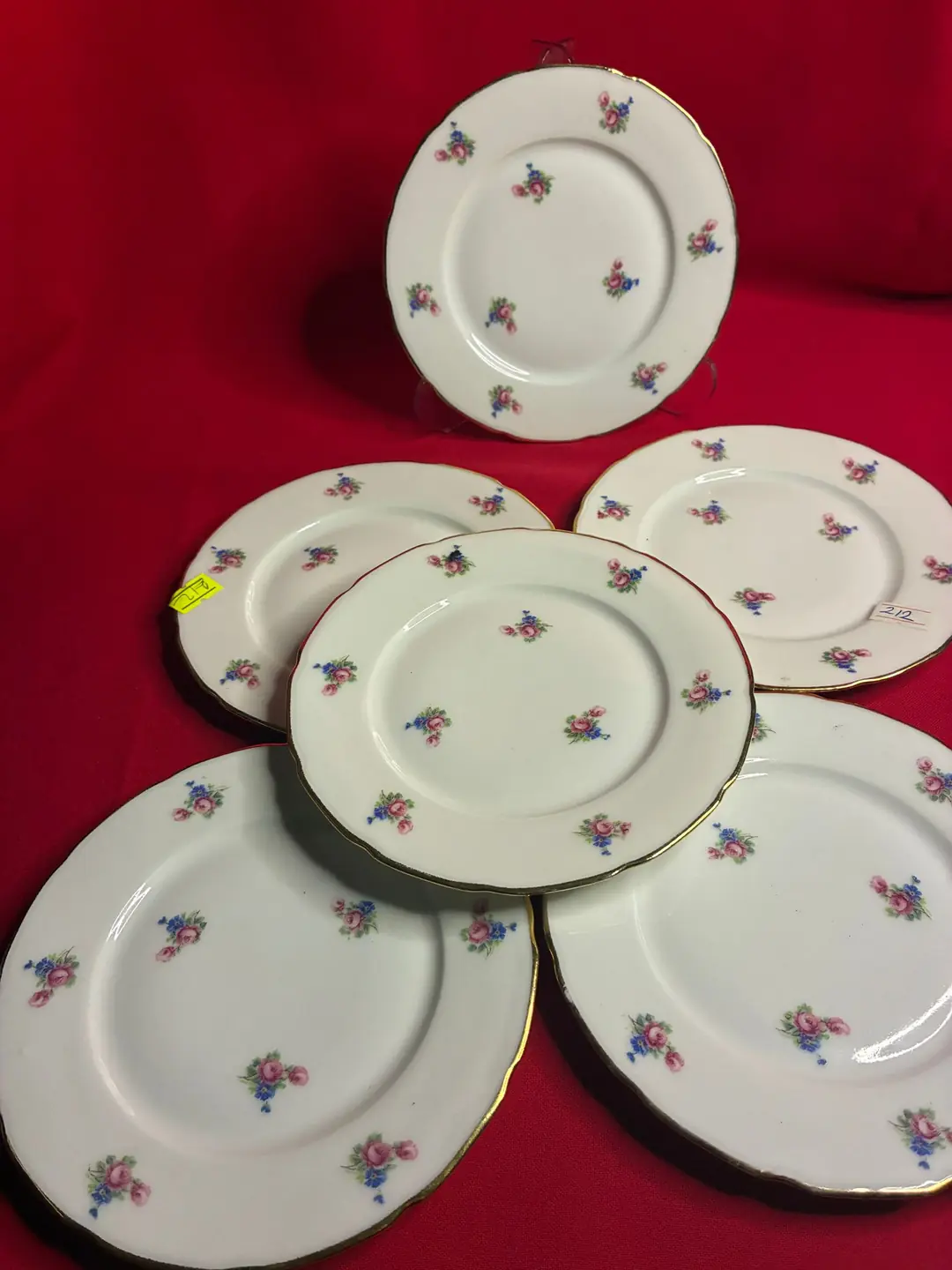 1920’ler Paris Art Deco Porselen Pasta Tabakları (6 adet)