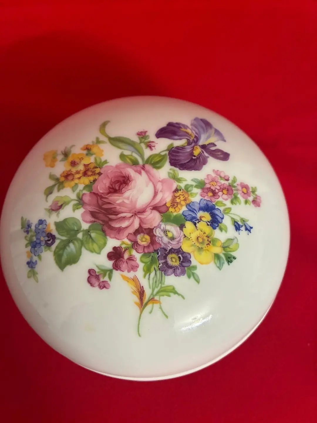 Genuine Bavarian Porcelain Bombonier – Çiçek Dekorlu
