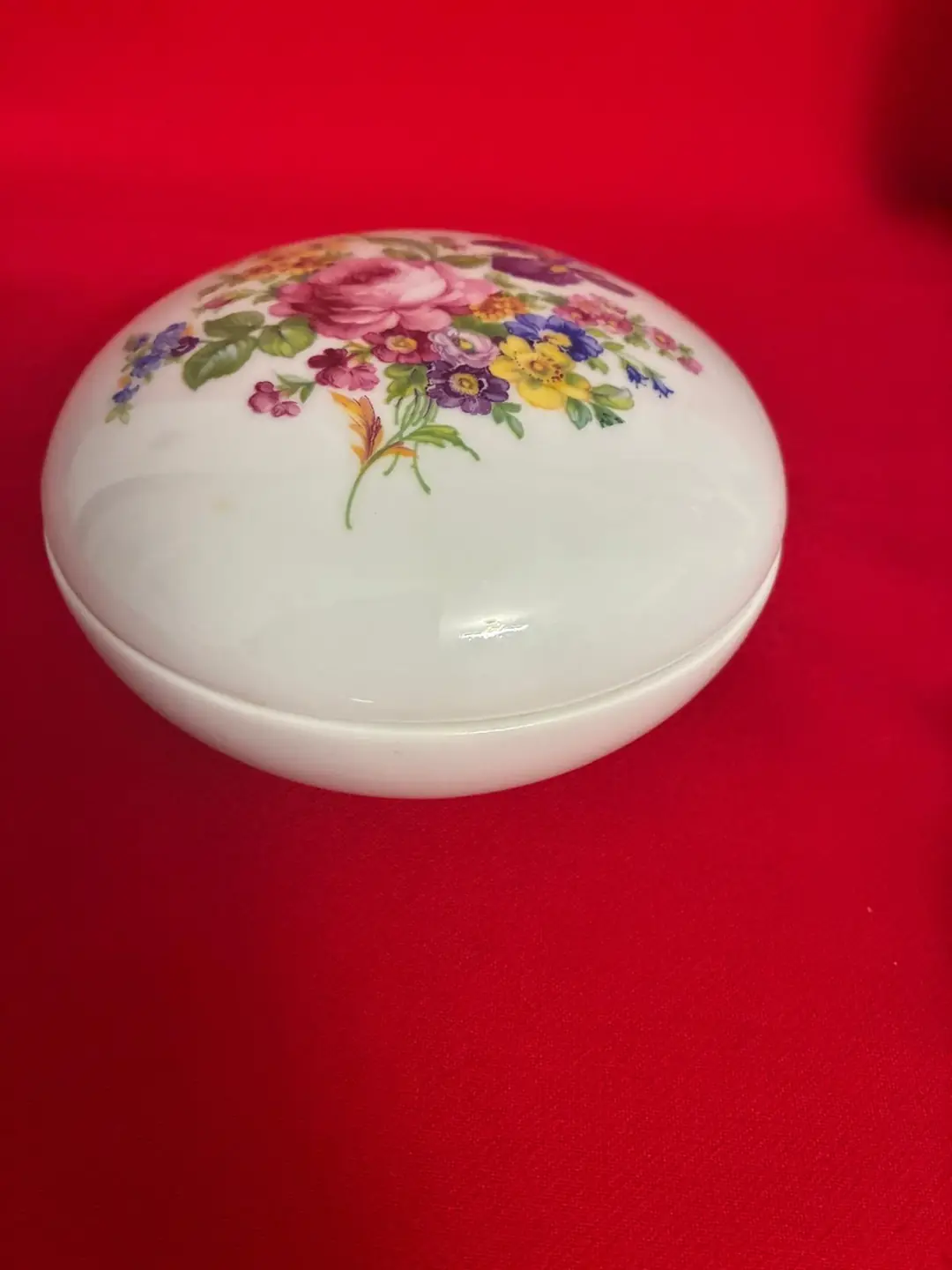Genuine Bavarian Porcelain Bombonier – Çiçek Dekorlu