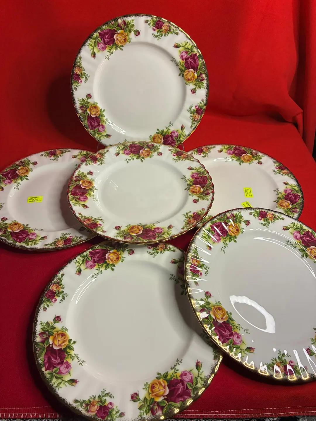 Royal Vale İngiliz Bone China Servis/Pasta Tabağı Seti (6 adet)